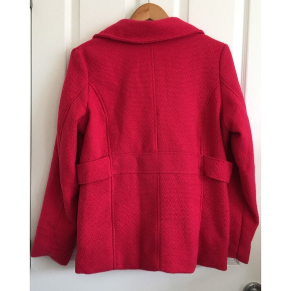 Wet Seal Junior's Jacket Sz XL Pink Wool Blend ~ Lighter Weight - Picture 3 of 11